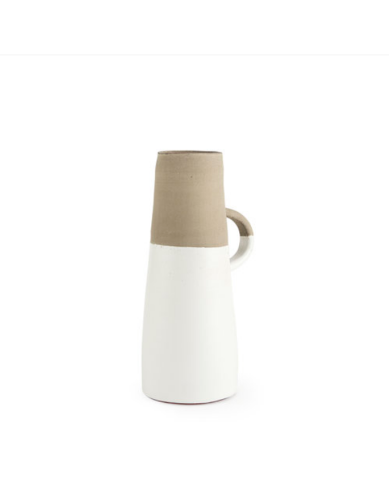 Mercana Garand White & Natural Ceramic Jug | Medium