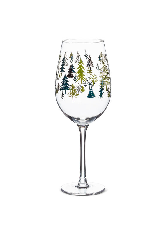 Allover Trees Wine Glass