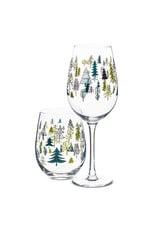 Allover Trees Wine Glass