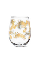 Pinecone Stemless Wine Glass