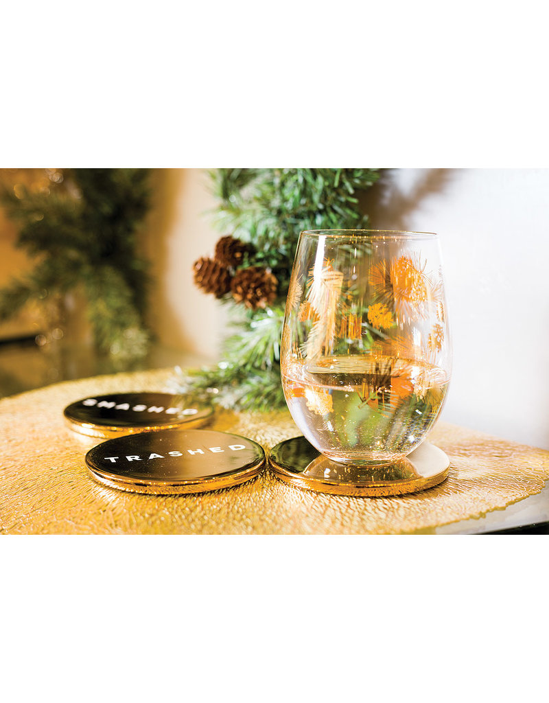 Pinecone Stemless Wine Glass