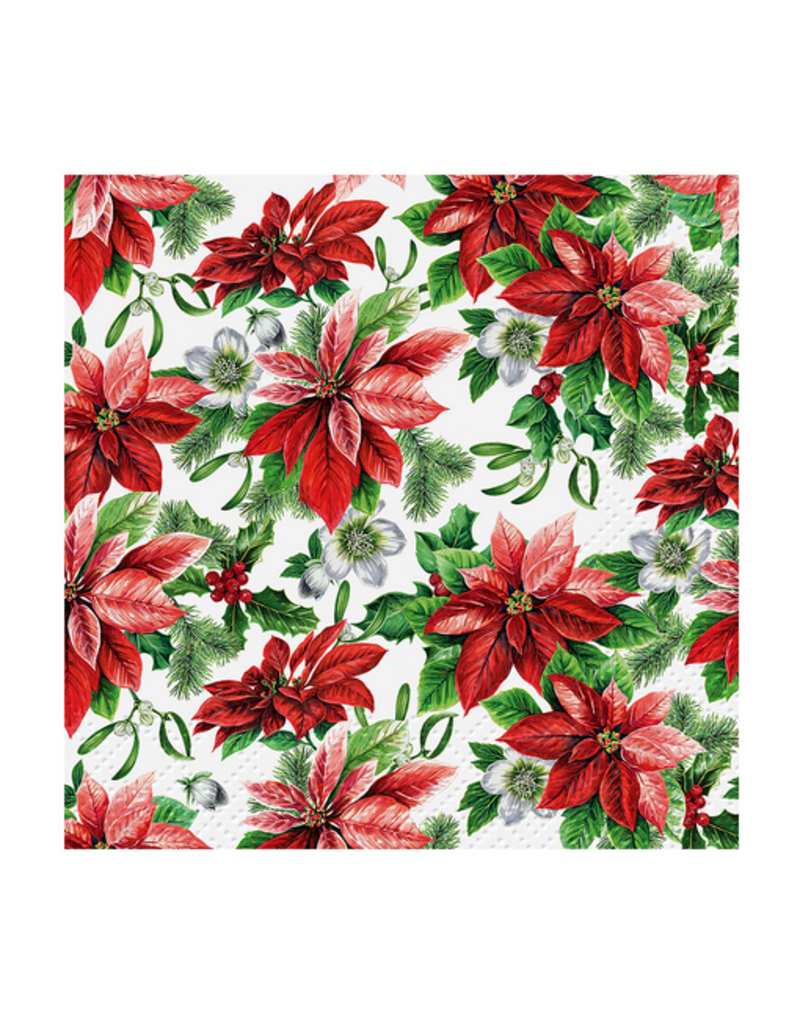 Glory Poinsettia Luncheon Napkin | Package of 20