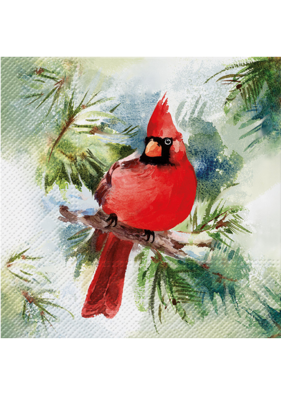 Winter Cardinal Luncheon Napkin - Package of 20
