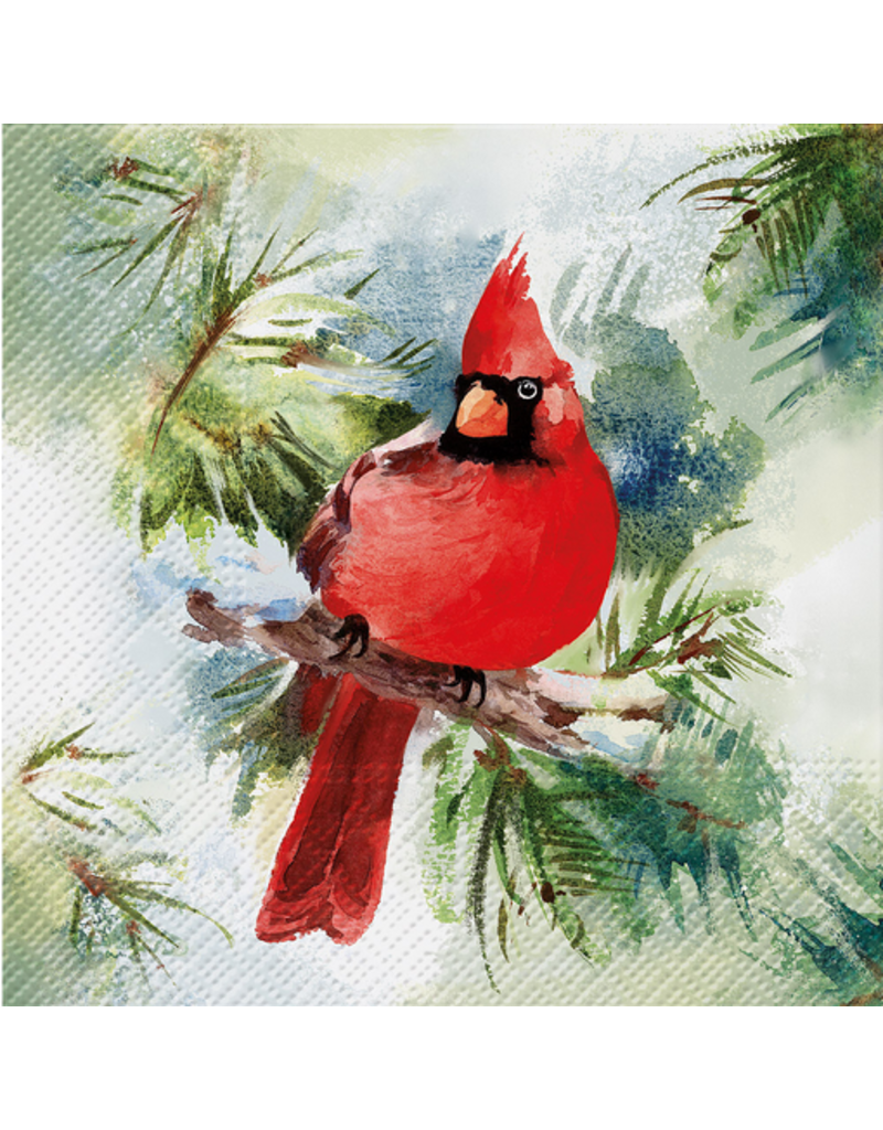 Winter Cardinal Luncheon Napkin - Package of 20