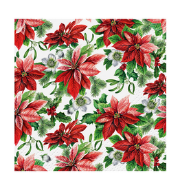 Poinsettia Cocktail Napkin | Package of 20
