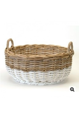 Round Rattan Two Toned Basket