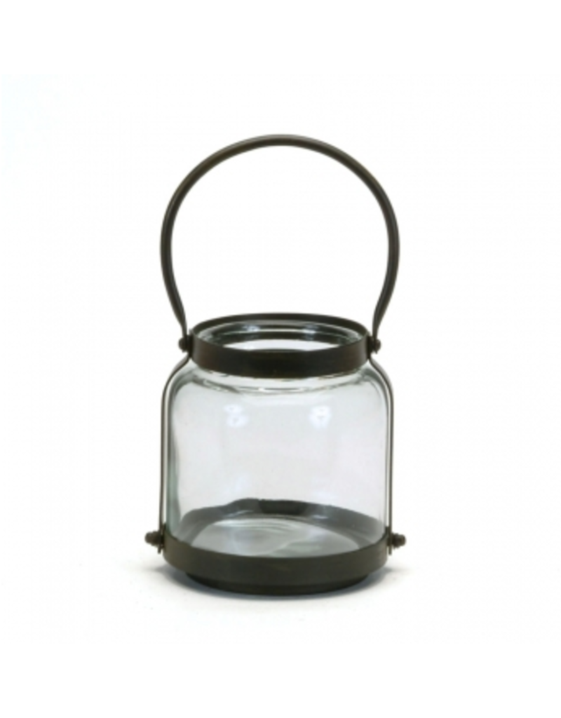 Round Glass Jar with Handle