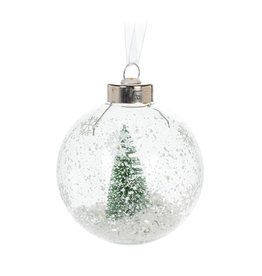 Winter Tree Glass Ball Ornament