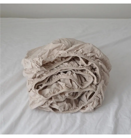 Turkish Cotton Fitted Sheet | House of Jude | Oat Milk