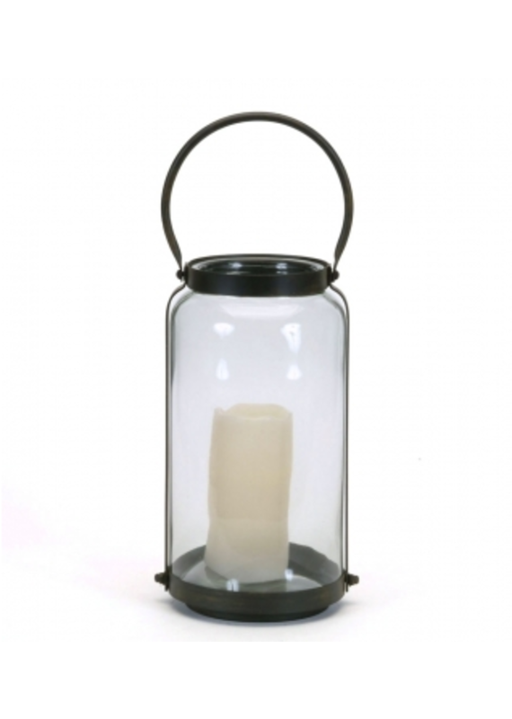 Tall Round Jar with Metal Handle