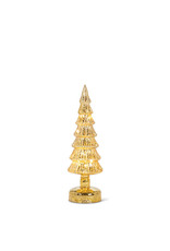 Gold Glass Tree with Lights
