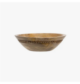 Wooden Bowl with Beaded Detail