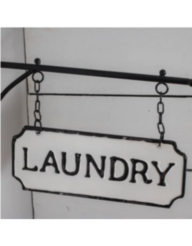 Metal Laundry Sign on Wall Bracket