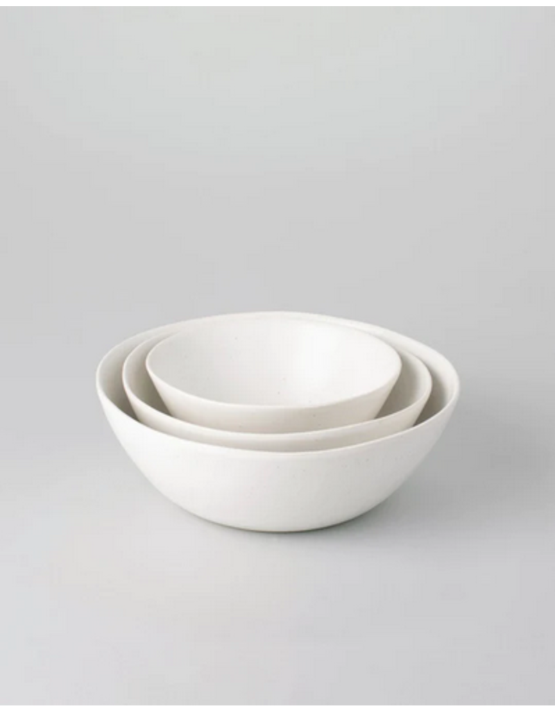 Fable The Nesting Serving Bowls by Fable | Speckled White