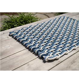 Oyster + Glacier Bay + Navy Doormat | The Rope Company