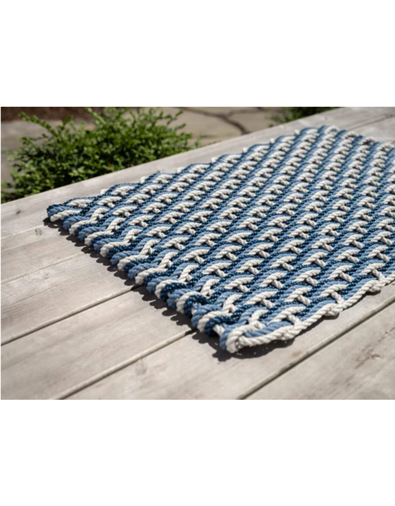 Oyster + Glacier Bay + Navy Doormat | The Rope Company