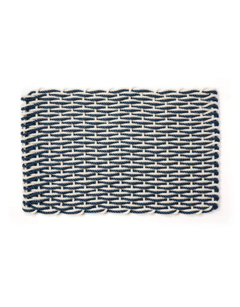 Oyster + Navy Doormat | The Rope Company