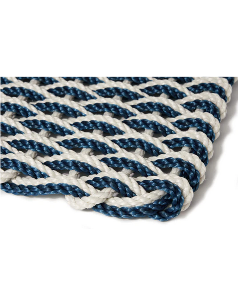 Oyster + Navy Doormat | The Rope Company