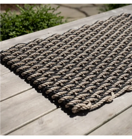 Sand+Charcoal Doormat | The Rope Company