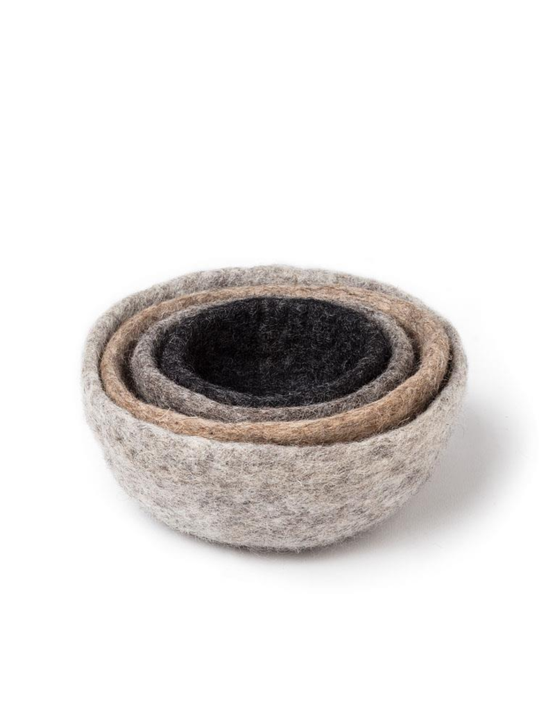 Nesting Wool Bowls | Set of 4