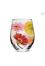 Gerbera Daisy Stemless Wine Glass