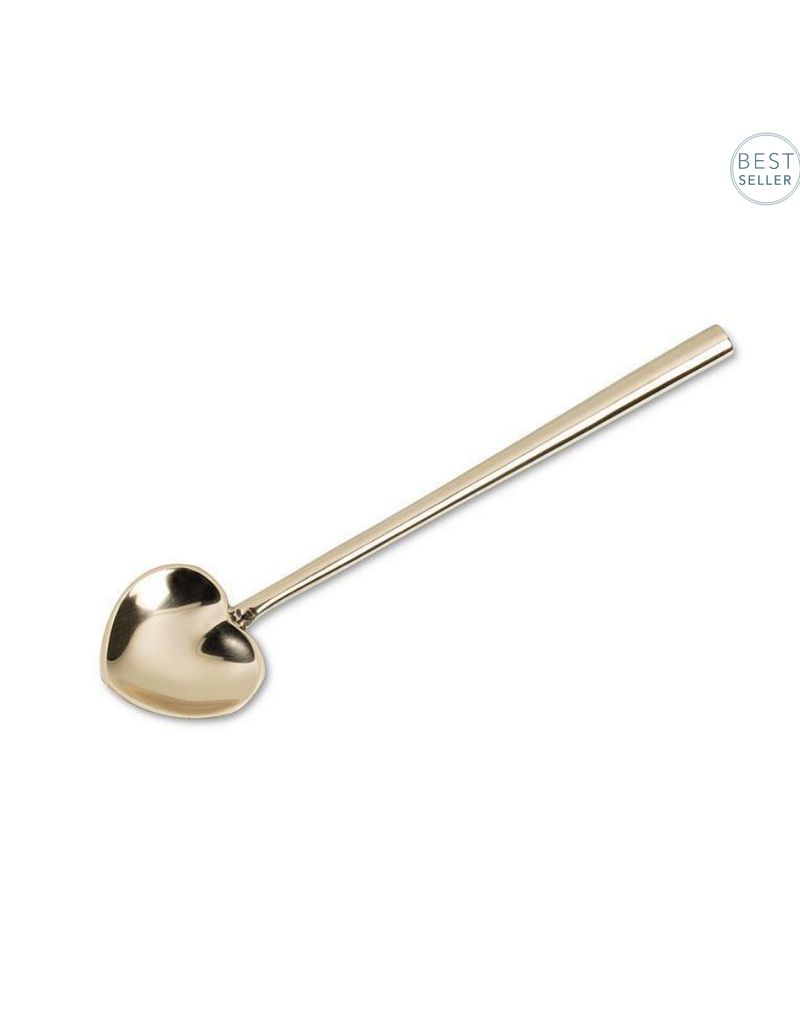 Gold Heart Spoon – Small Heart-Shaped Stainless Steel Spoon | Elegant Entertaining