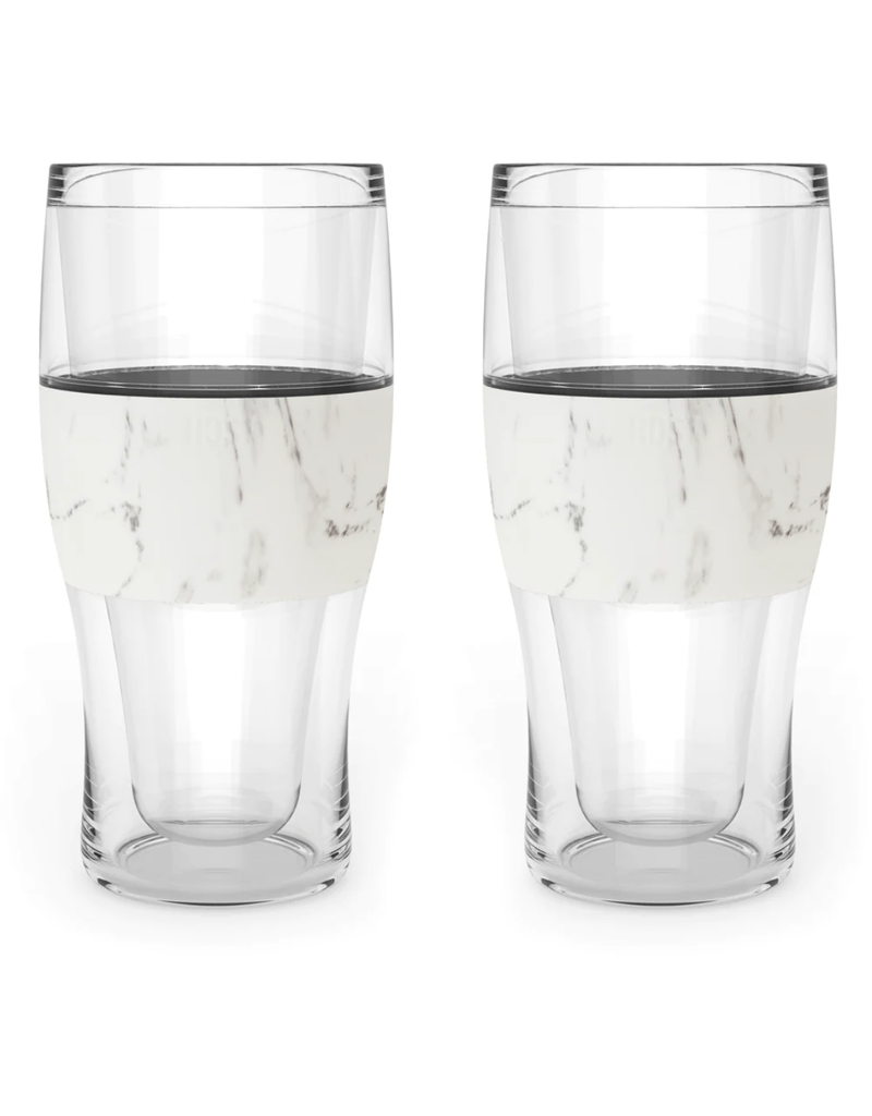 Beer FREEZE™ Cooling Cups in Marble, Set of 2