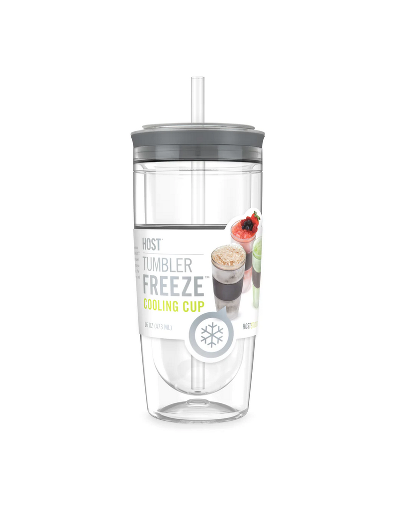 Tumbler FREEZE™ Cooling Cup in Grey with Lid and Straw - DeFerrari