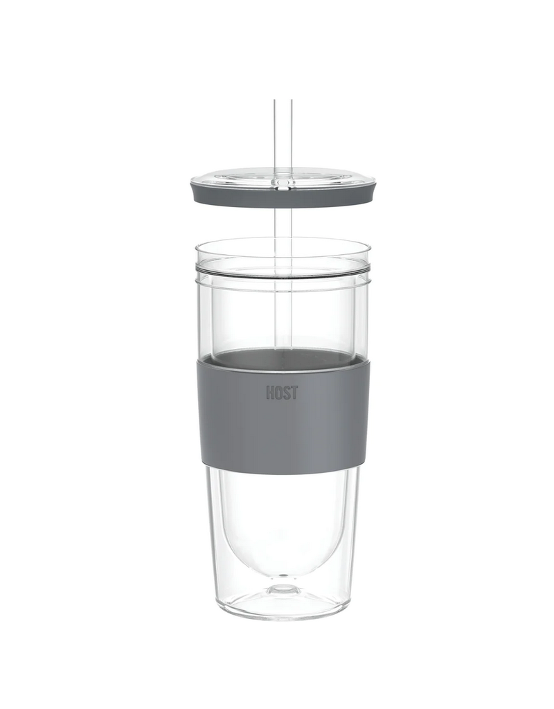 Tumbler FREEZE™ Cooling Cup in Grey with Lid and Straw
