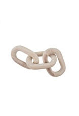 Indaba Trading Co. White Washed Wooden Chain Links