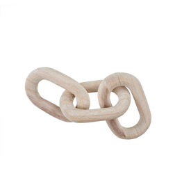 Indaba Trading Co. White Washed Wooden Chain Links