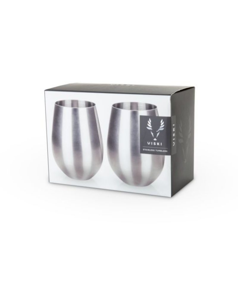 Design Home Stainless Steel Tumblers by Viski® | Set of 2