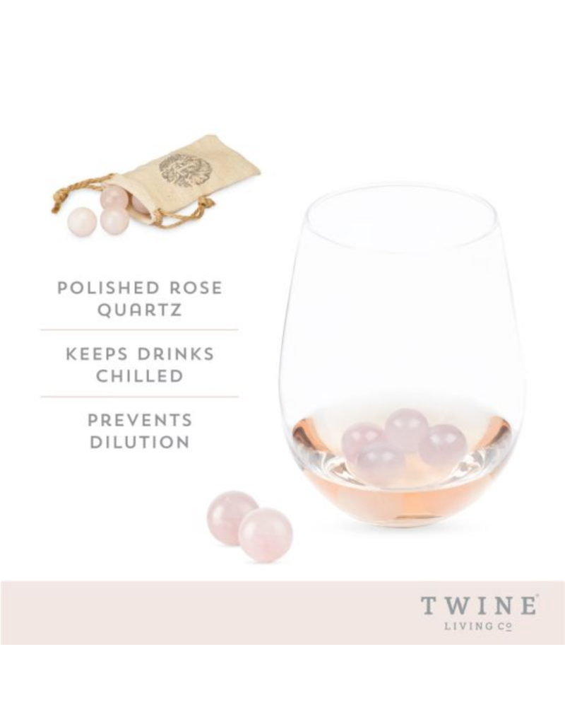 Rose Quartz Wine Gems Set of 6 by Twine®