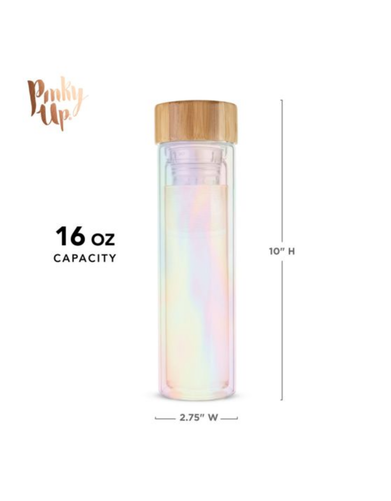 Blair™ Iridescent Glass Travel Infuser Mug by Pinky Up