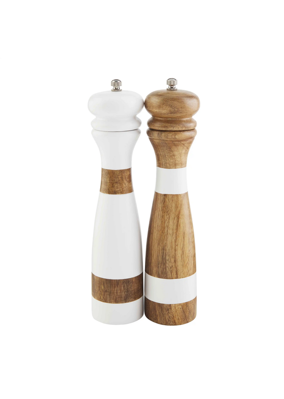 Mud Pie Wood Salt & Pepper Grinder Set