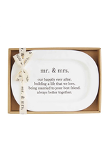 Mud Pie Mr. & Mrs. Gift Plate
