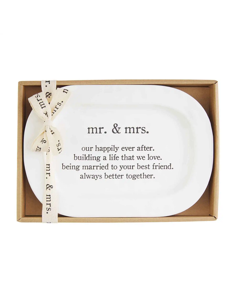Mud Pie Mr. & Mrs. Gift Plate