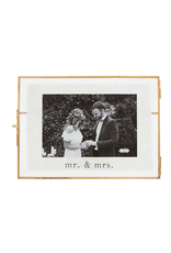 Mud Pie Mr. & Mrs. Glass Picture Frame | 4x6