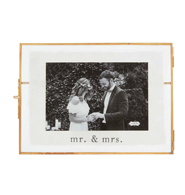 Mr. & Mrs. Glass Picture Frame | 4x6