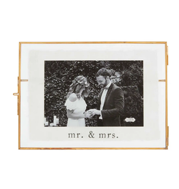 Mud Pie Mr. & Mrs. Glass Picture Frame | 4x6