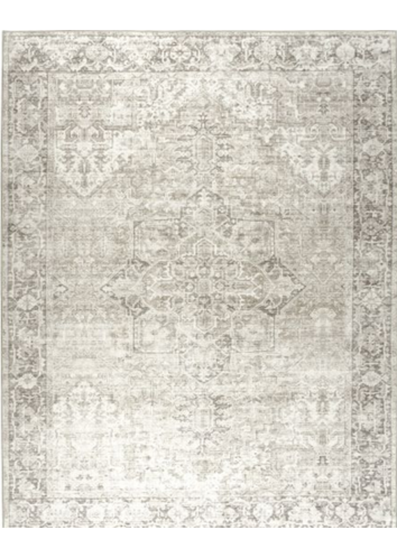 Vintage Distressed Beige & Ivory | Washable Rug