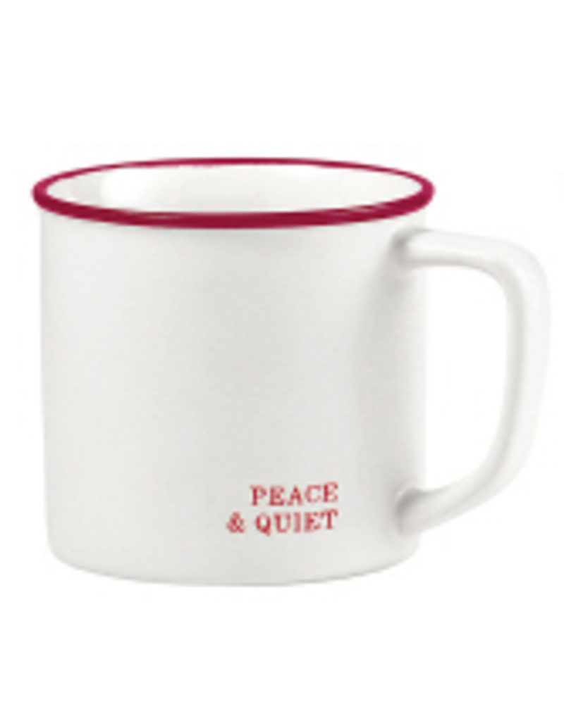 Creative Brands Peace & Quiet Stamped Stoneware Mug