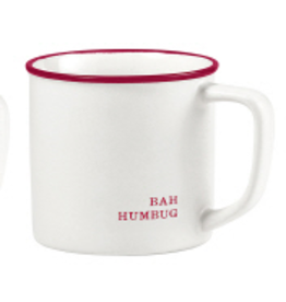 Creative Brands Bah Humbug Stamped Stoneware Mug