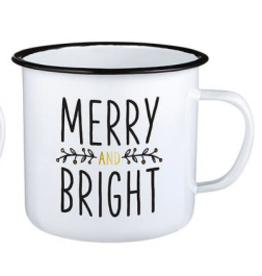 Merry & Bright Enamel Mug | 24oz