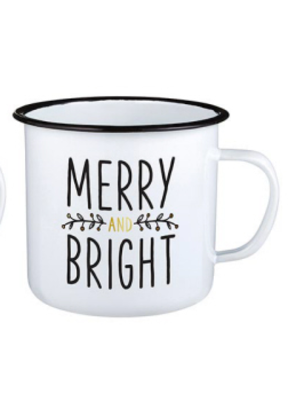 Merry & Bright Enamel Mug | 24oz
