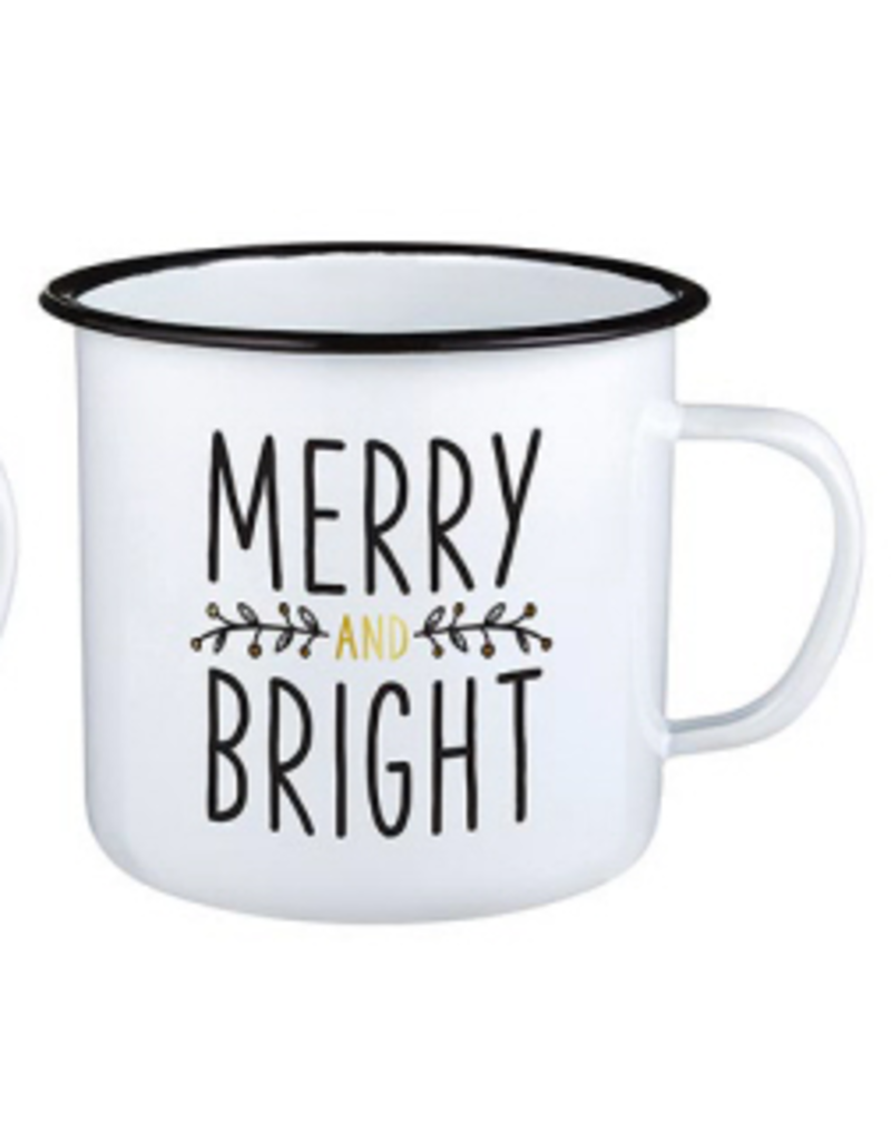 Merry & Bright Enamel Mug | 24oz