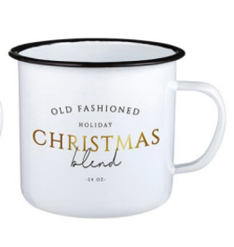 Old Fashioned Christmas Enamel Mug | 24oz