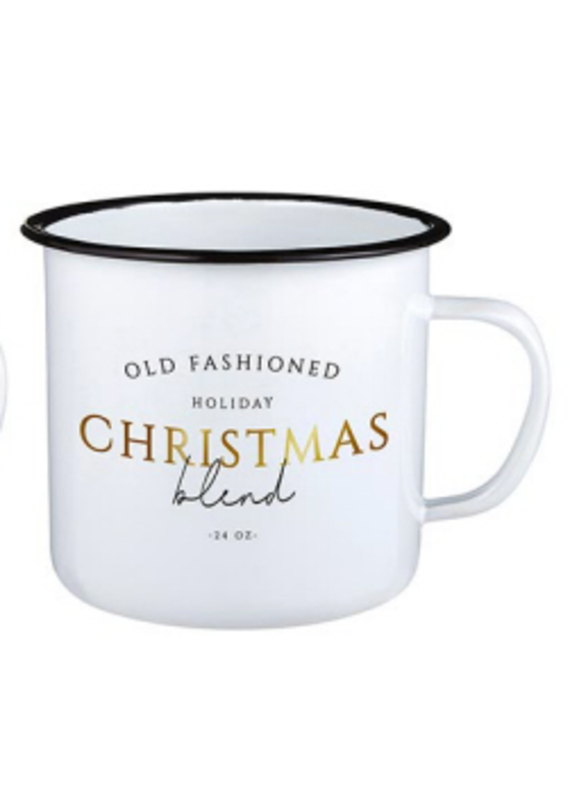 Old Fashioned Christmas Enamel Mug | 24oz