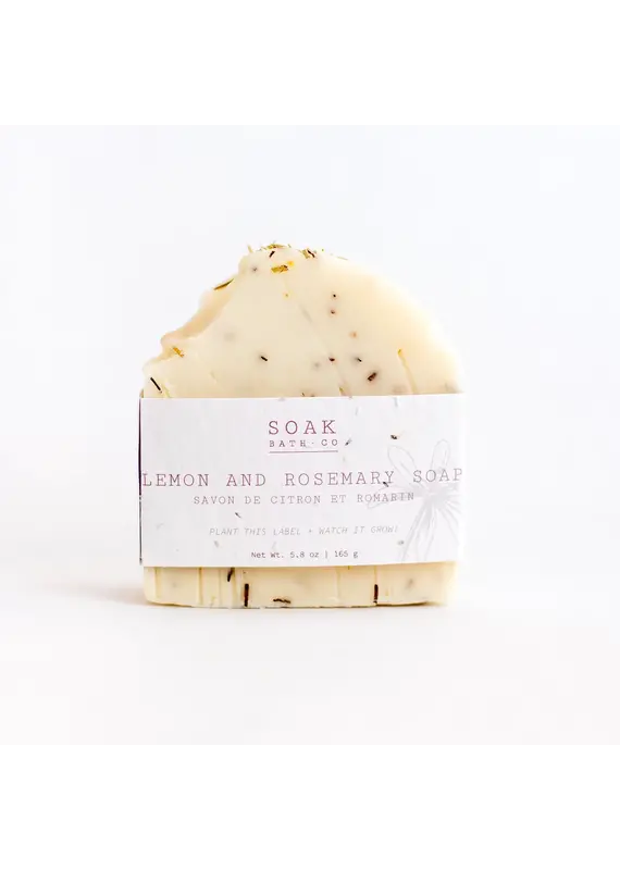 Soak Bath Co. Lemon & Rosemary Luxury Soap Bar