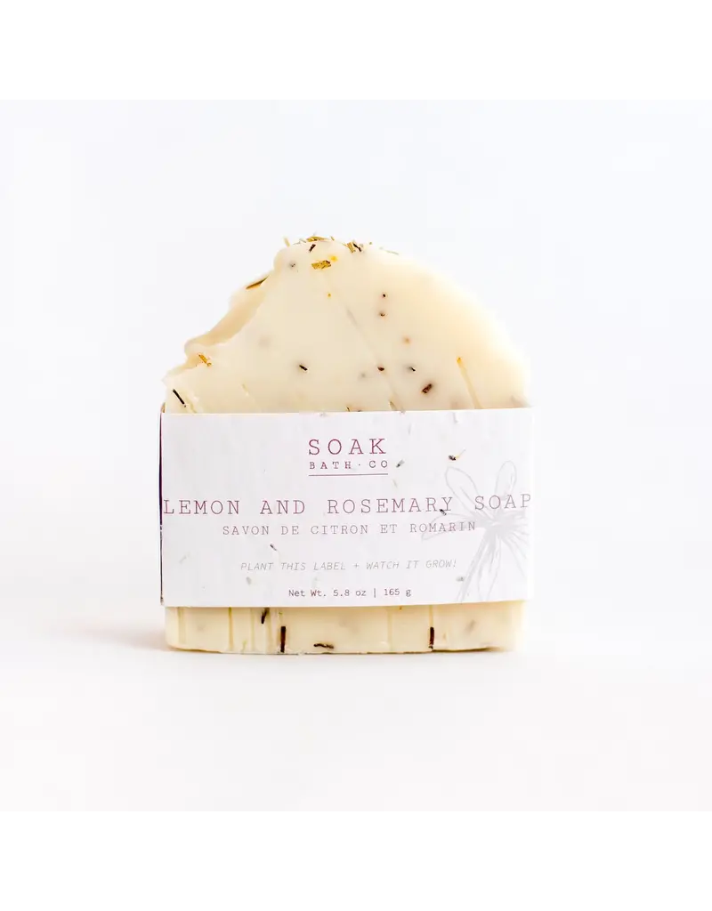 Soak Bath Co. Lemon & Rosemary Luxury Soap Bar